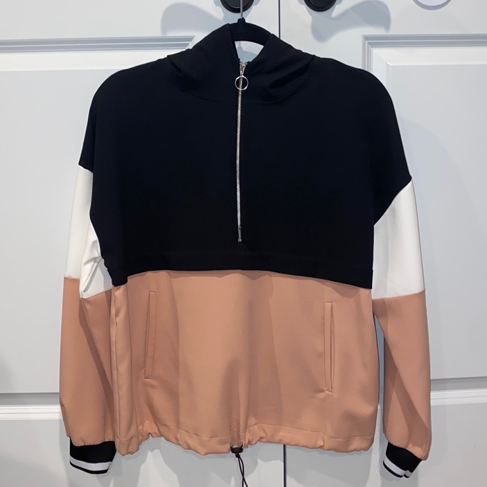 Zara Basic Quarter Zip Hoodie